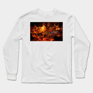 Glass Blower's Stand. Street Market in Montreux, Switzerland Long Sleeve T-Shirt